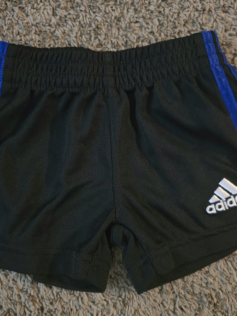 3M adidas Black Shorts with Blue Accent - Baby Boy